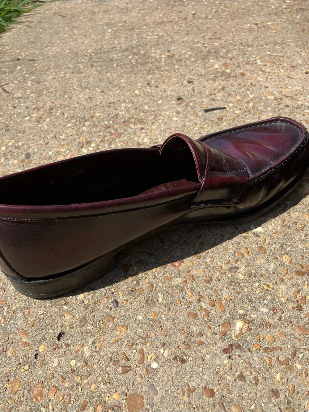 Men's Burgundy G.H. Bass Leather Slip-On Loafers
